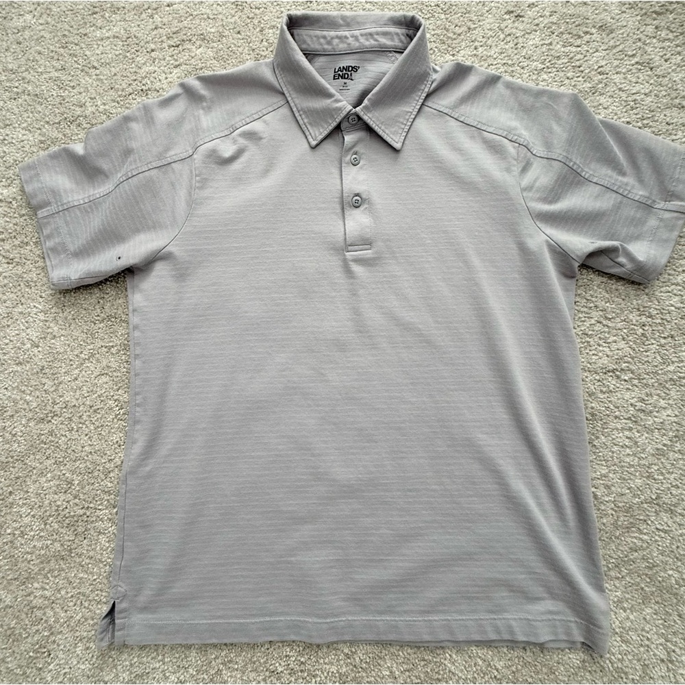 Land’s End men’s polo in harbor gray size M